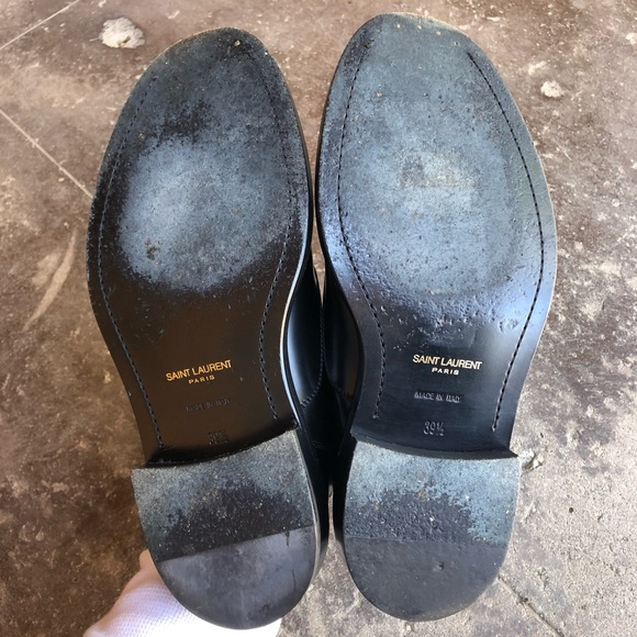 Saint Laurent Black Leather Ankle Boot - Picture 6 of 15